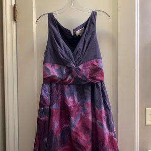 Lela Rose Watercolor High Low Party Dress Euc - image 1